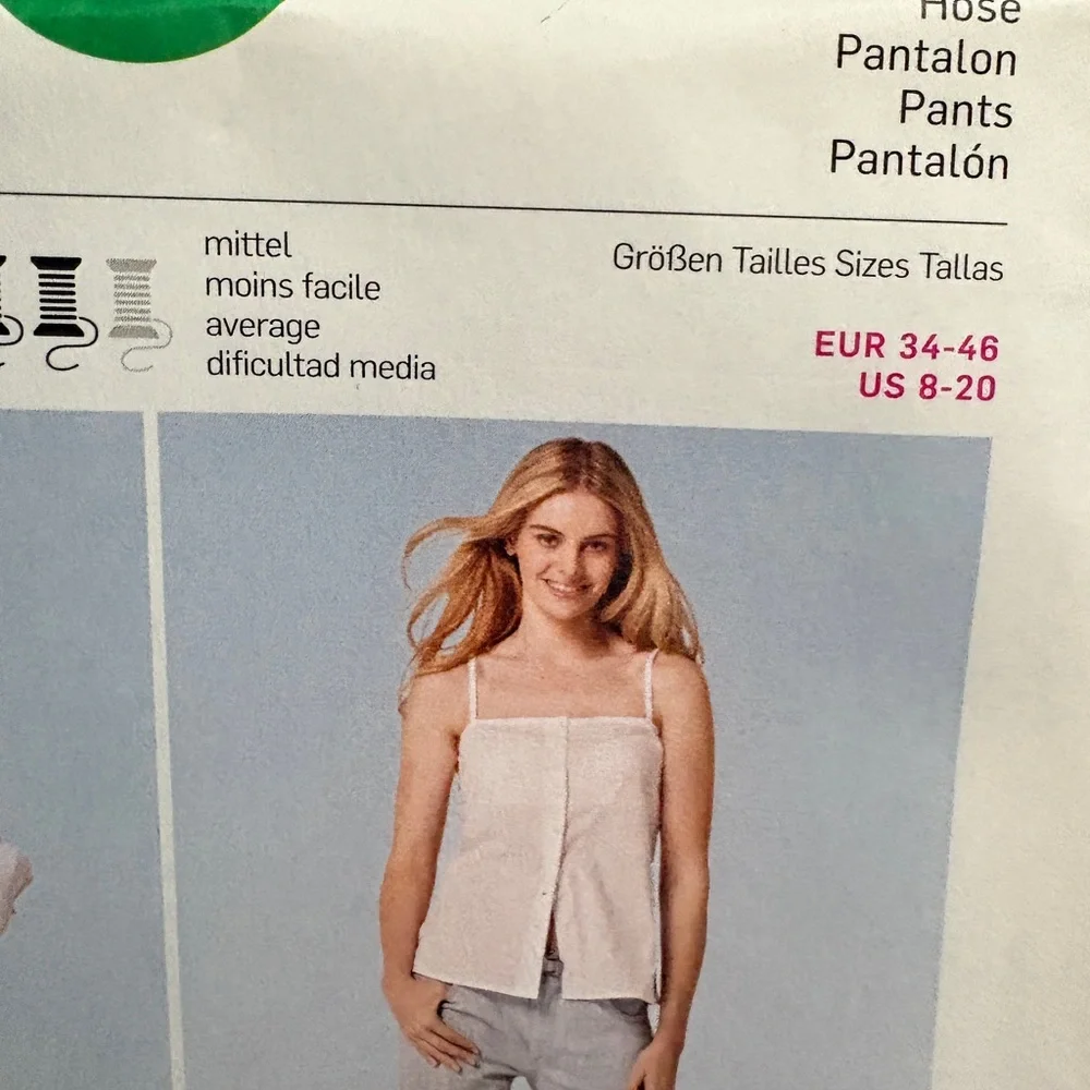 BN UNCUT BURDA 6798 MISSES PANTS SEWING PATTERN
